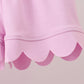 Pink Scalloped Polo Set