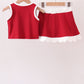 Burgundy Performance Scalloped Skorts Set