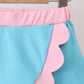 Blue Performance Scalloped Skorts Set