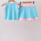 Blue Performance Scalloped Skorts Set