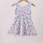 Floral Performance Scalloped Tank Dress