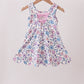 Floral Performance Scalloped Tank Dress