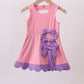 Pink scalloped bow active dress