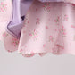 Purple scalloped bow active dress