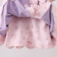 Purple scalloped bow active dress