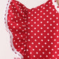 Red polka dot pocket ruffle pants set