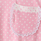 Pink polka dot pocket ruffle pants set