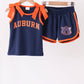 Navy Auburn active shorts set
