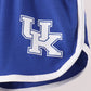 Blue Kentucky active shorts set