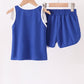 Blue Kentucky active shorts set
