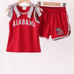 Maroon Alabama active shorts set