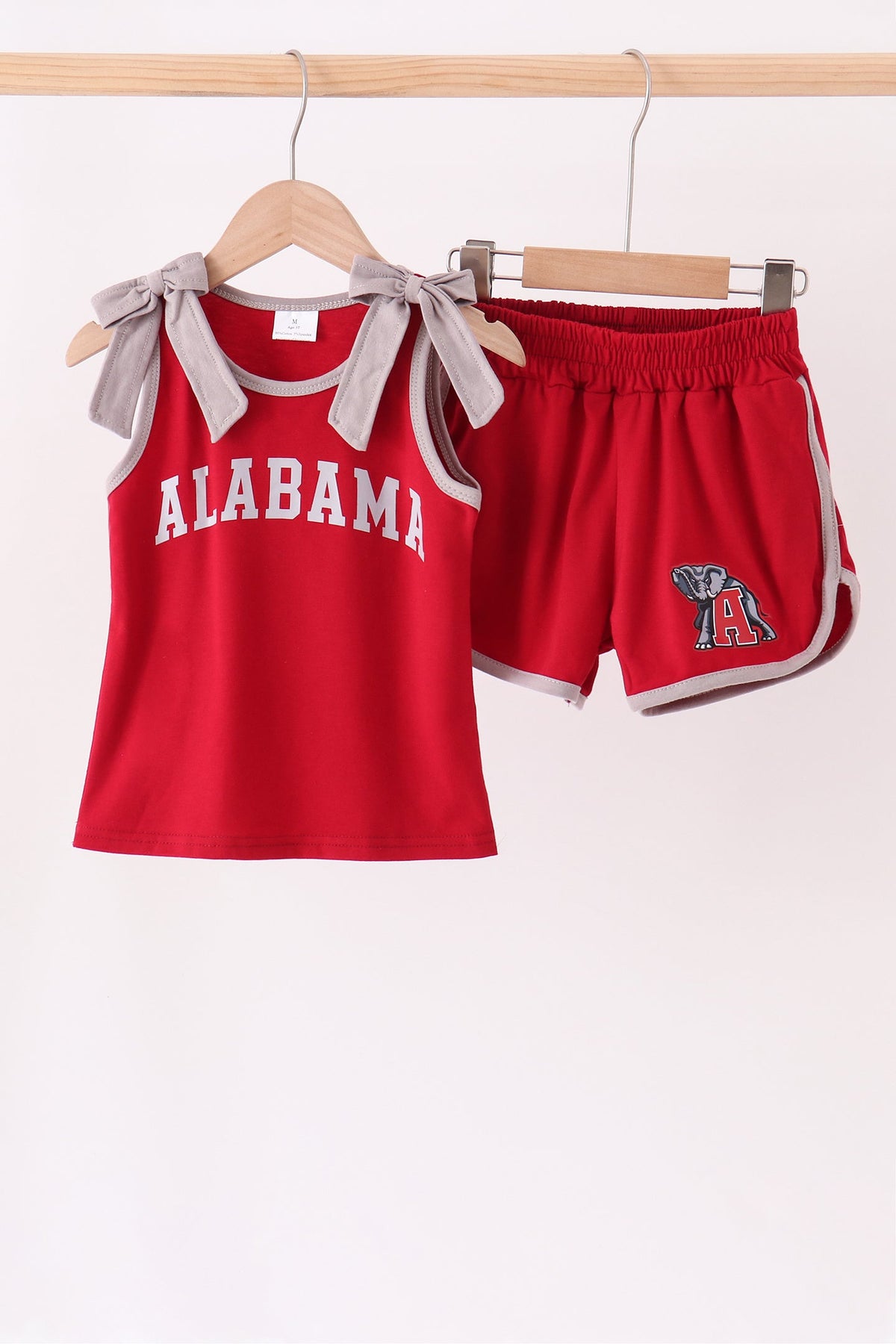 Maroon Alabama active shorts set
