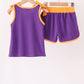 Purple LSU active shorts set