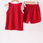 Maroon Arkansas active shorts set