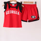 Red Georgia active shorts set