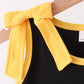 Black bow active shorts set