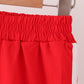 Red active shorts set