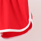 Red active shorts set