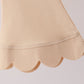 Khaki scalloped active pants set