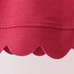 Maroon sclloped active pants set