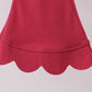 Maroon sclloped active pants set