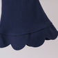 Navy sclloped active pants set
