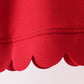 Red scalloped active pants set