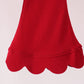 Red scalloped active pants set
