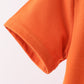 Orange scalloped active pants set