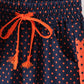 Navy Auburn dot pants set