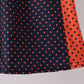 Navy Auburn dot pants set