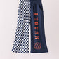 Navy Auburn checkered pants