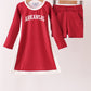 Maroon Arkansas active dress set
