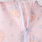 Pink pumpkin print ruffle coat