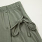 Laurel Green Solid Color Oversize Tee Tie Wrap Mini Skort 2pcs Set
