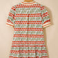 White Tulip Floral Print Cotton Puff Short Sleeve Mini Dress