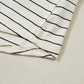 Beige Stripe Drawstring Tunic Tank Mini Dress with Pockets