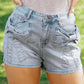 Beau Blue Bow Detail Denim Shorts with Pockets