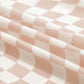 Khaki Checkered Print Mock Neck Mesh T Shirt