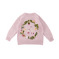 Pink goose floral crew neck sweater
