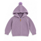 Purple zipper cardigan sweater