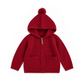 Red zipper cardigan sweater