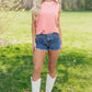 Pink Stripe Textured Knit Sleeveless Casual Sweater Top