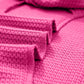 Strawberry Pink Waffle V Neck Short Sleeve Knit Top
