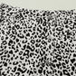 Brown Leopard Print Button Overlap Denim Shorts