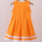 Premium Orange Tennessee Go Team embroidery ruffle dress