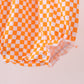 Orange Tennessee puppy bow embroidery checkered bubble