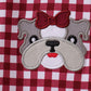 Premium Maroon Georgia bulldog gingham ruffle romper