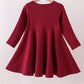 Premium Maroon Georgia bulldog applique dress