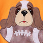 Premium Orange Tennessee puppy applique top